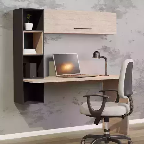 Modern Office Desk Design Free 3D model