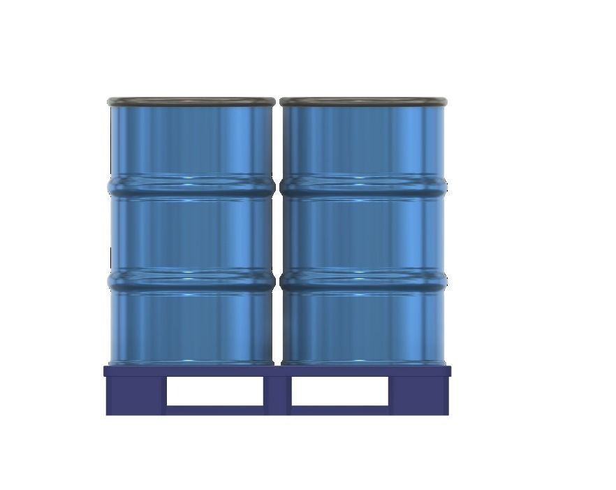 Model Railway Steel Oil Drums on a Pallet 3D print model_6
