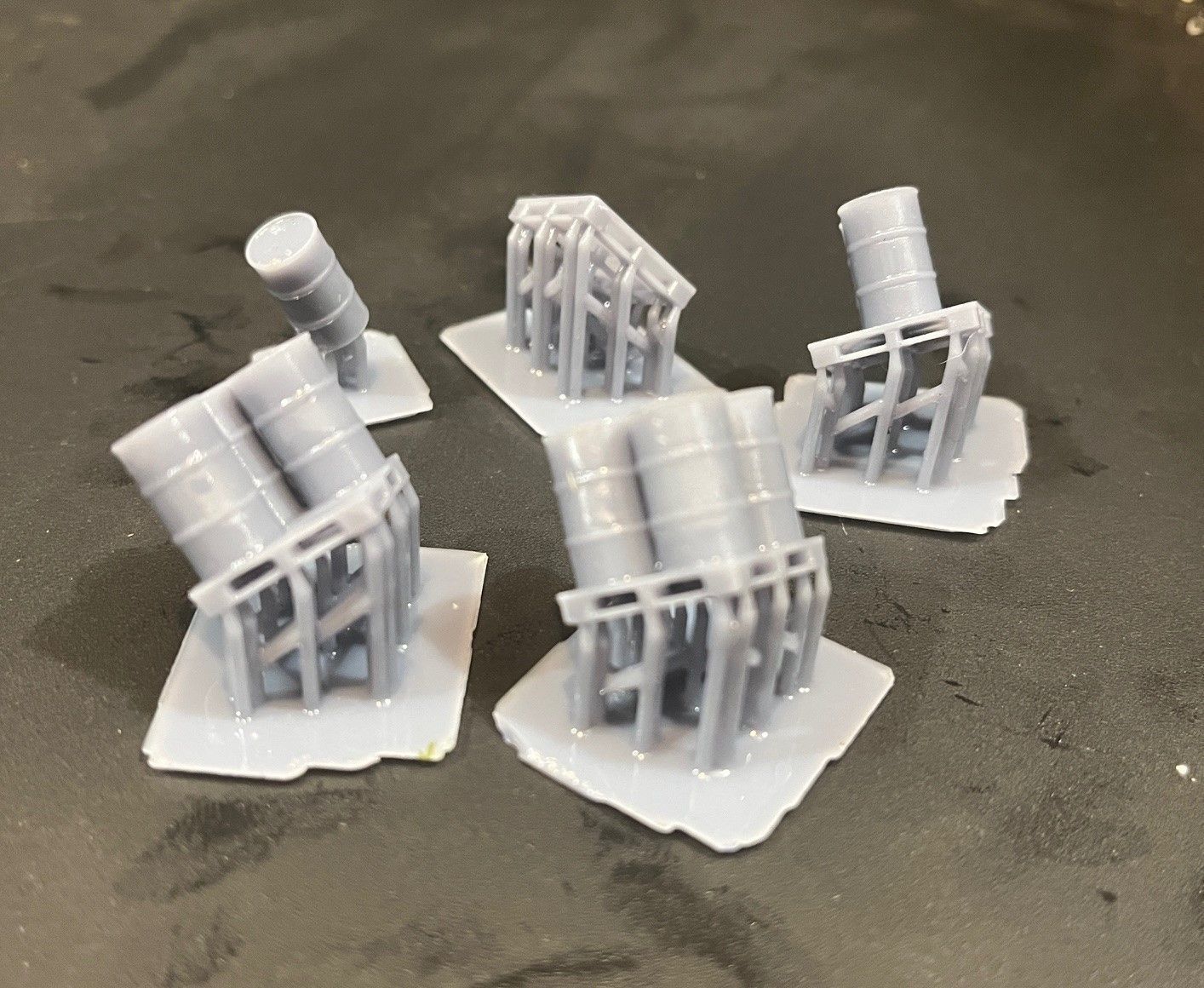 Model Railway Steel Oil Drums on a Pallet 3D print model_5