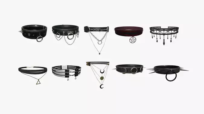 10 Gothic Collars AJ Collection - Character Fashion Design 