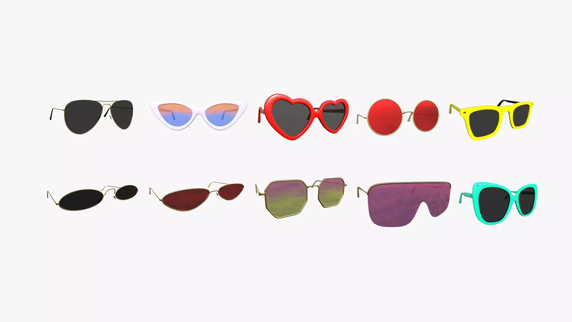 10 Sunglasses AJ Collection - Character Design Fashion _0