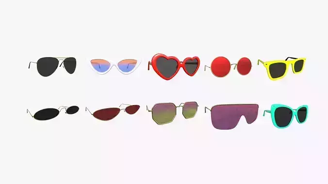 10 Sunglasses AJ Collection - Character Design Fashion 