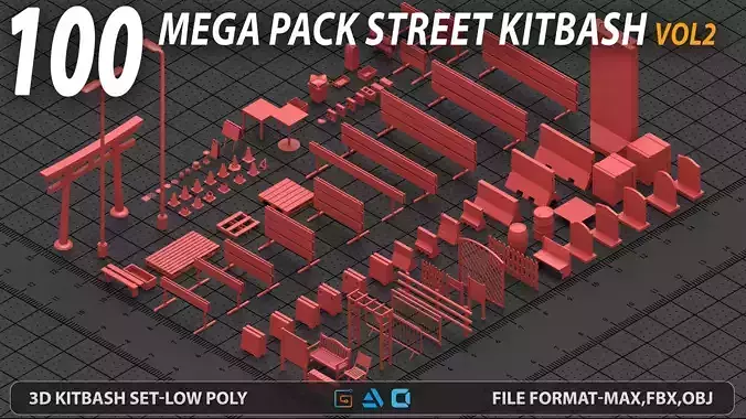 Mega pack Street kitbash  vol2