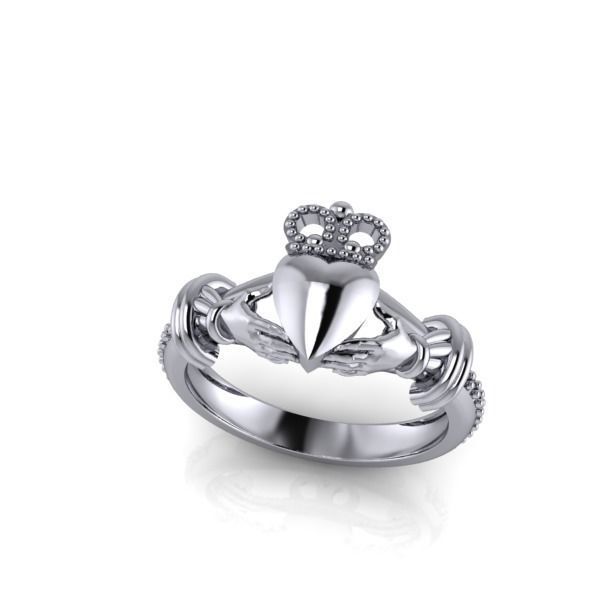 Lots of  Various Collection of Claddagh Ring Jewelry 3D print model_6