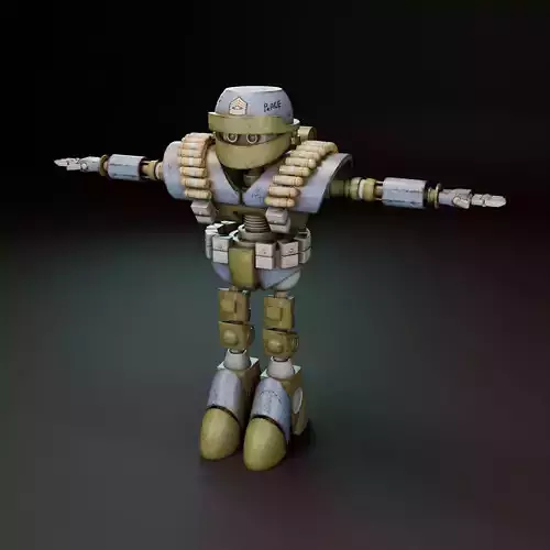 Droid trooper Low-poly 3D model