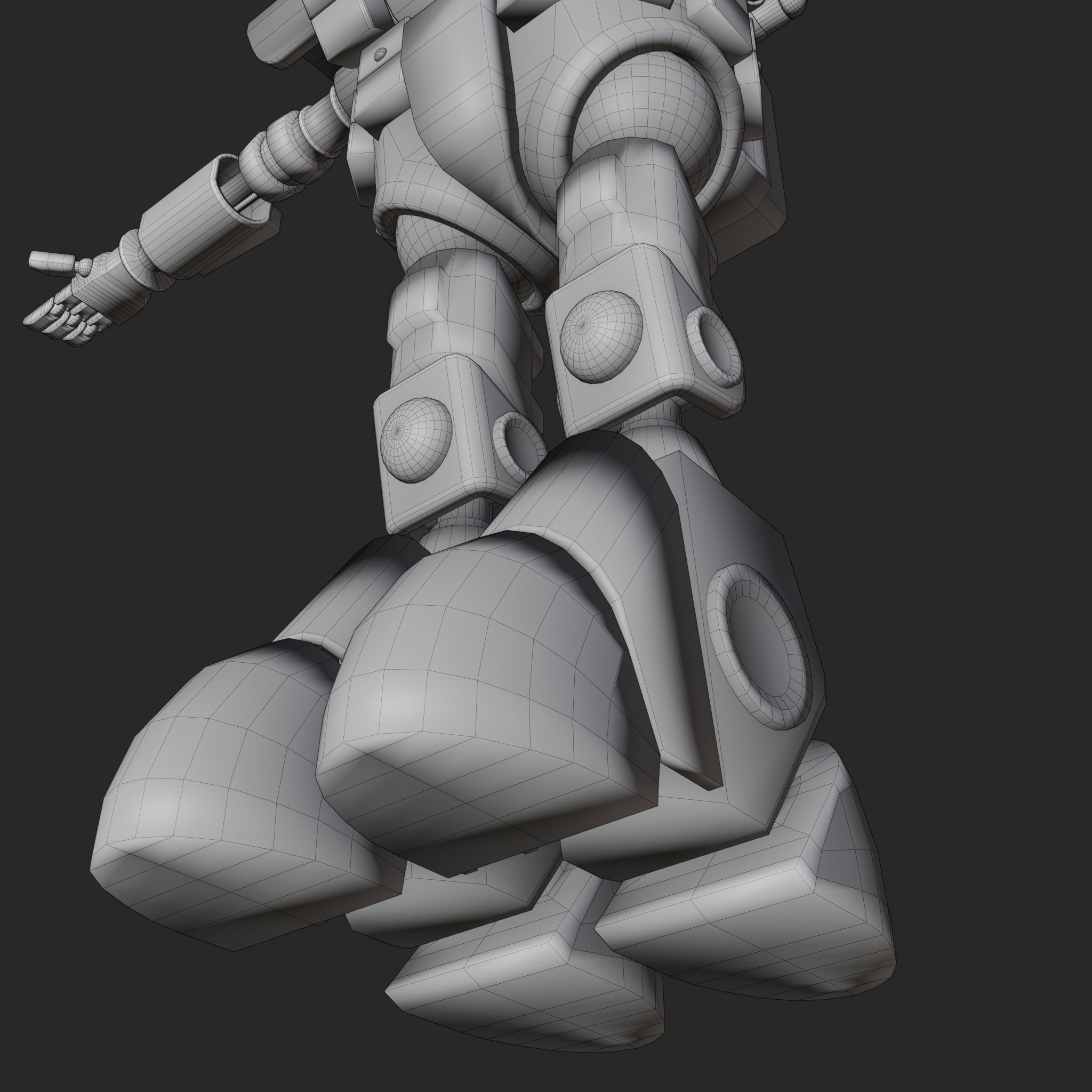 Droid trooper Low-poly 3D model_9