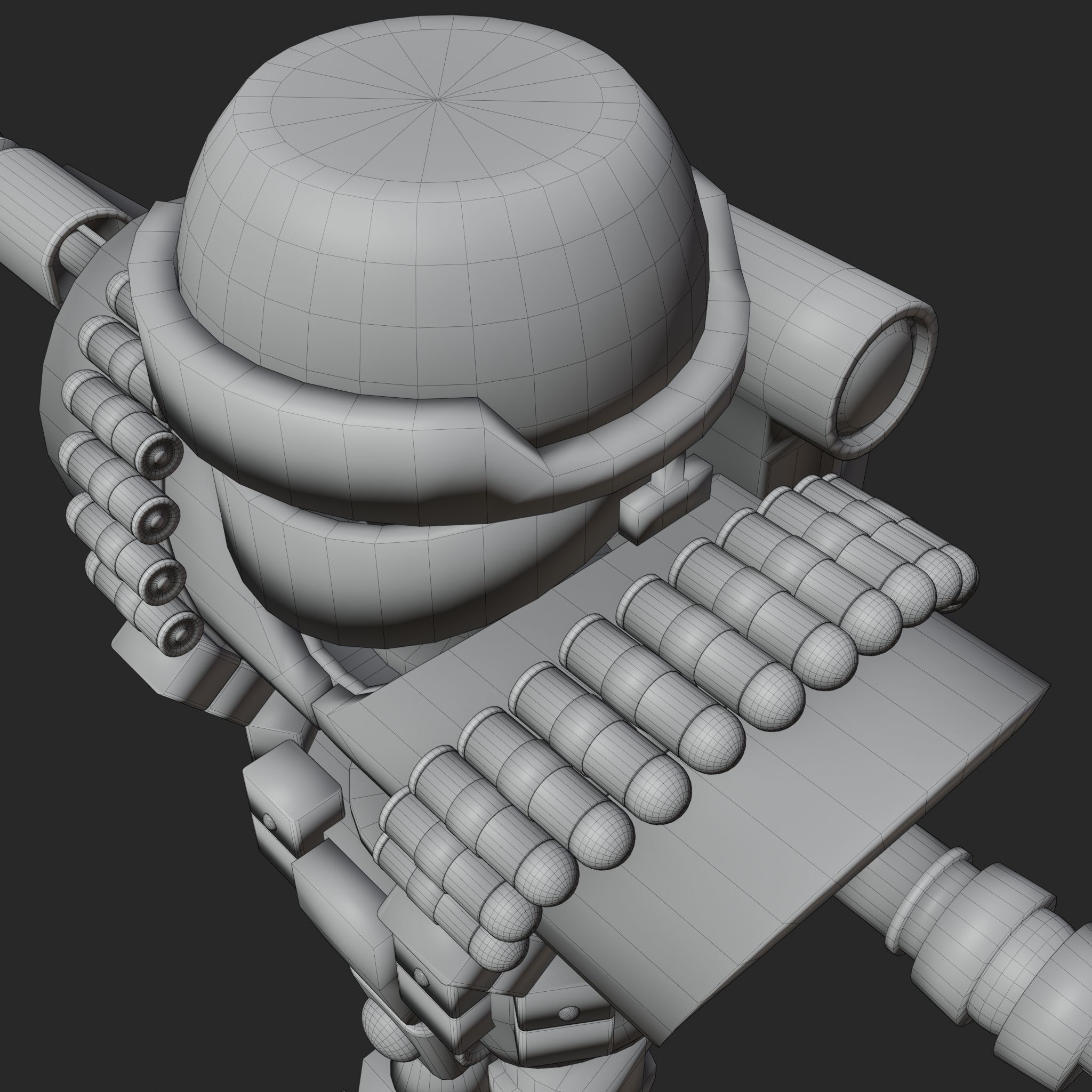 Droid trooper Low-poly 3D model_8