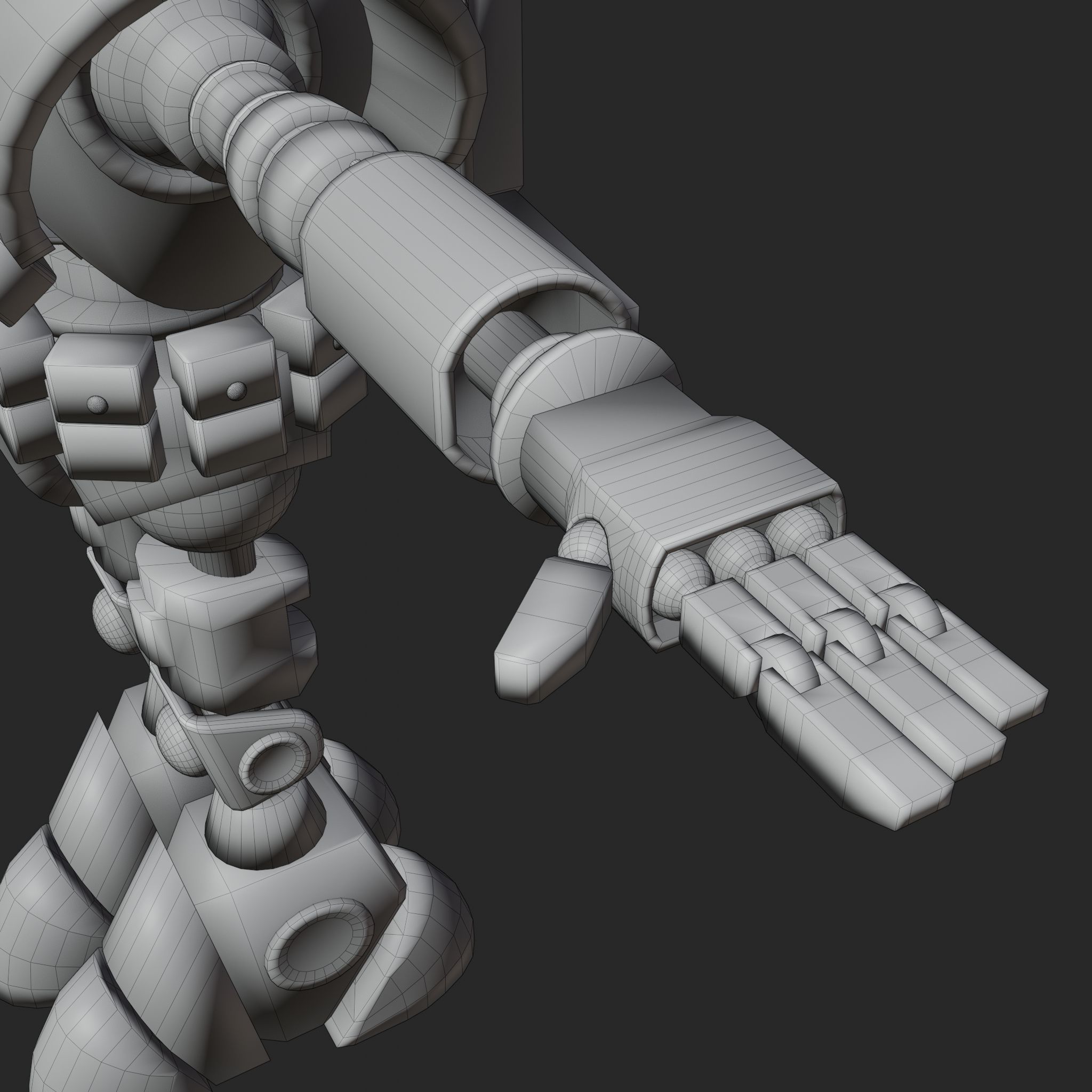 Droid trooper Low-poly 3D model_10