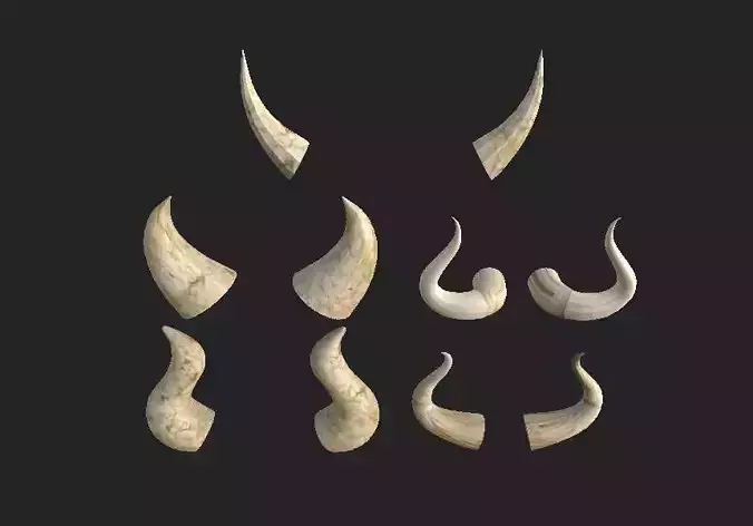 Devil Horns Low-poly 3D model