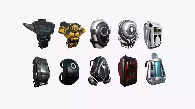10 SciFi Backpacks AJ Collection - Fashion Character Design 