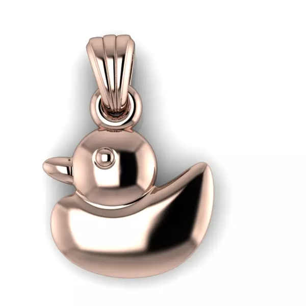 Rubber Duck Charm Pendant Necklace Jewelry 3D print model