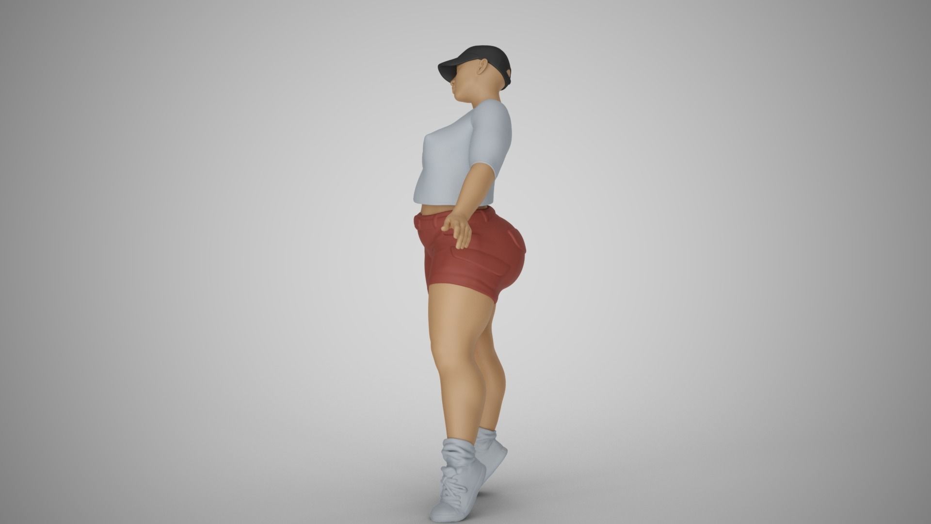 Street Girl 3D print model_8