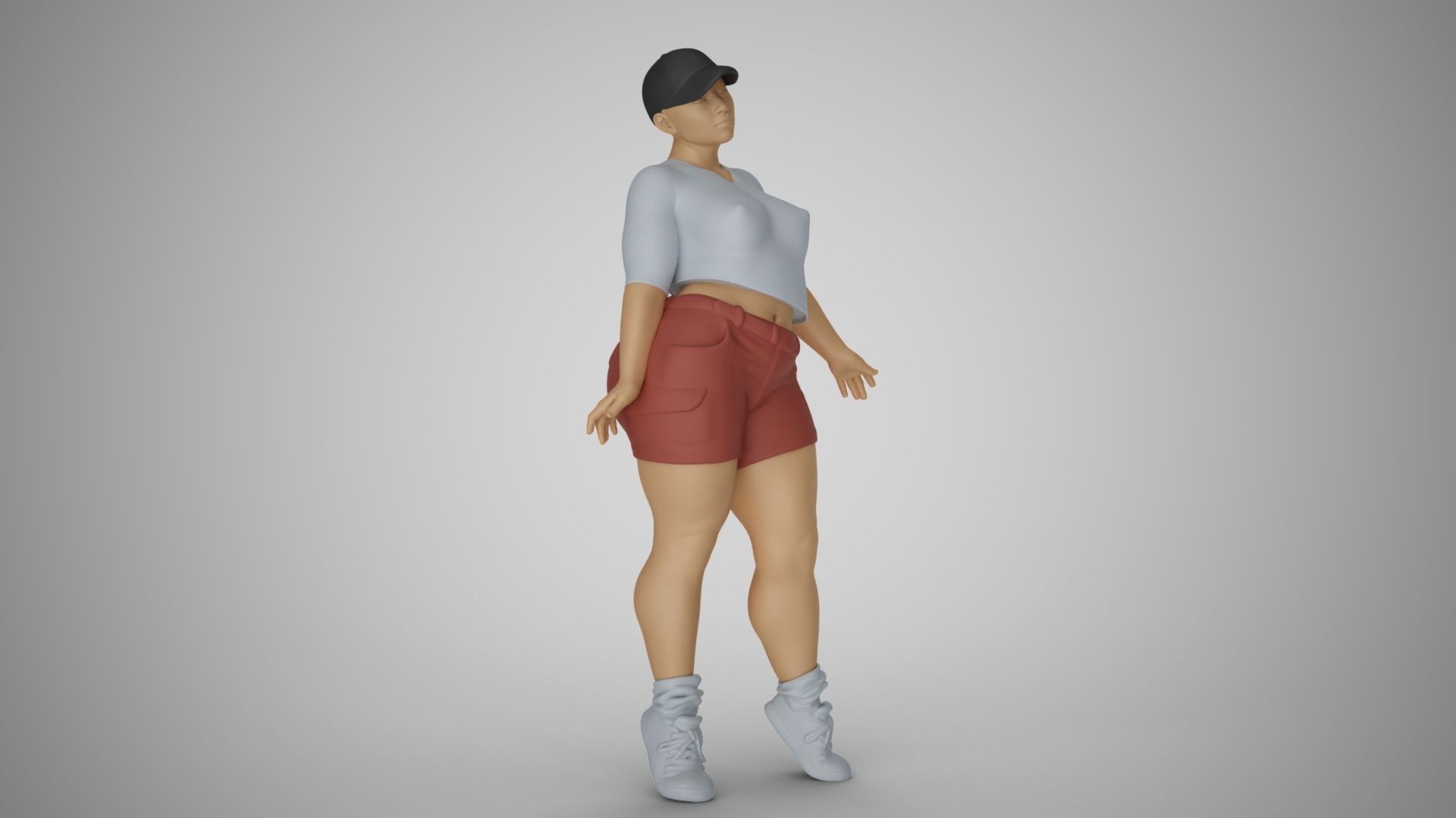 Street Girl 3D print model_13