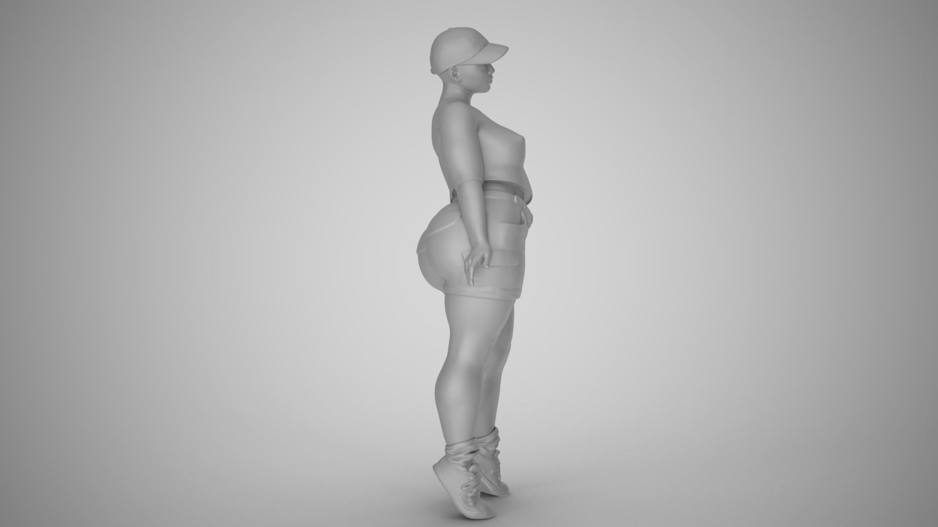 Street Girl 3D print model_3