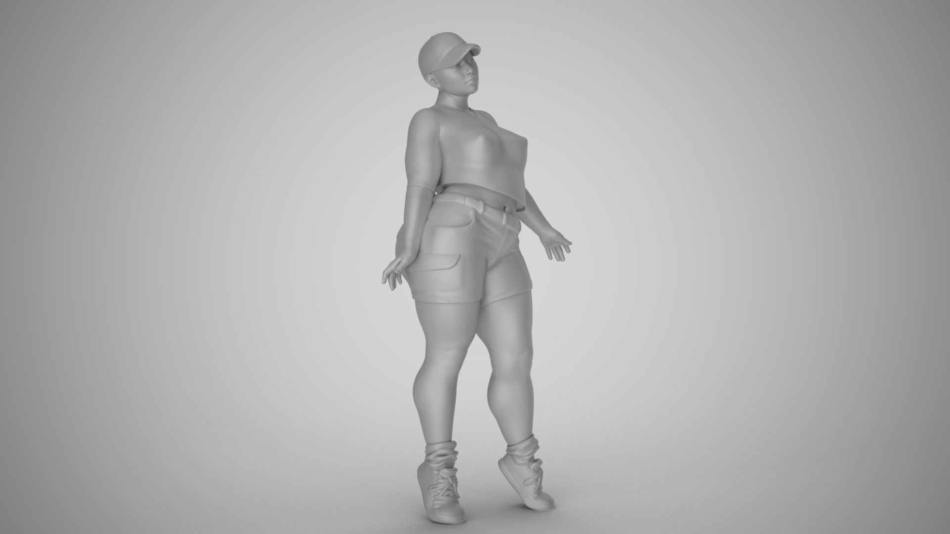 Street Girl 3D print model_20