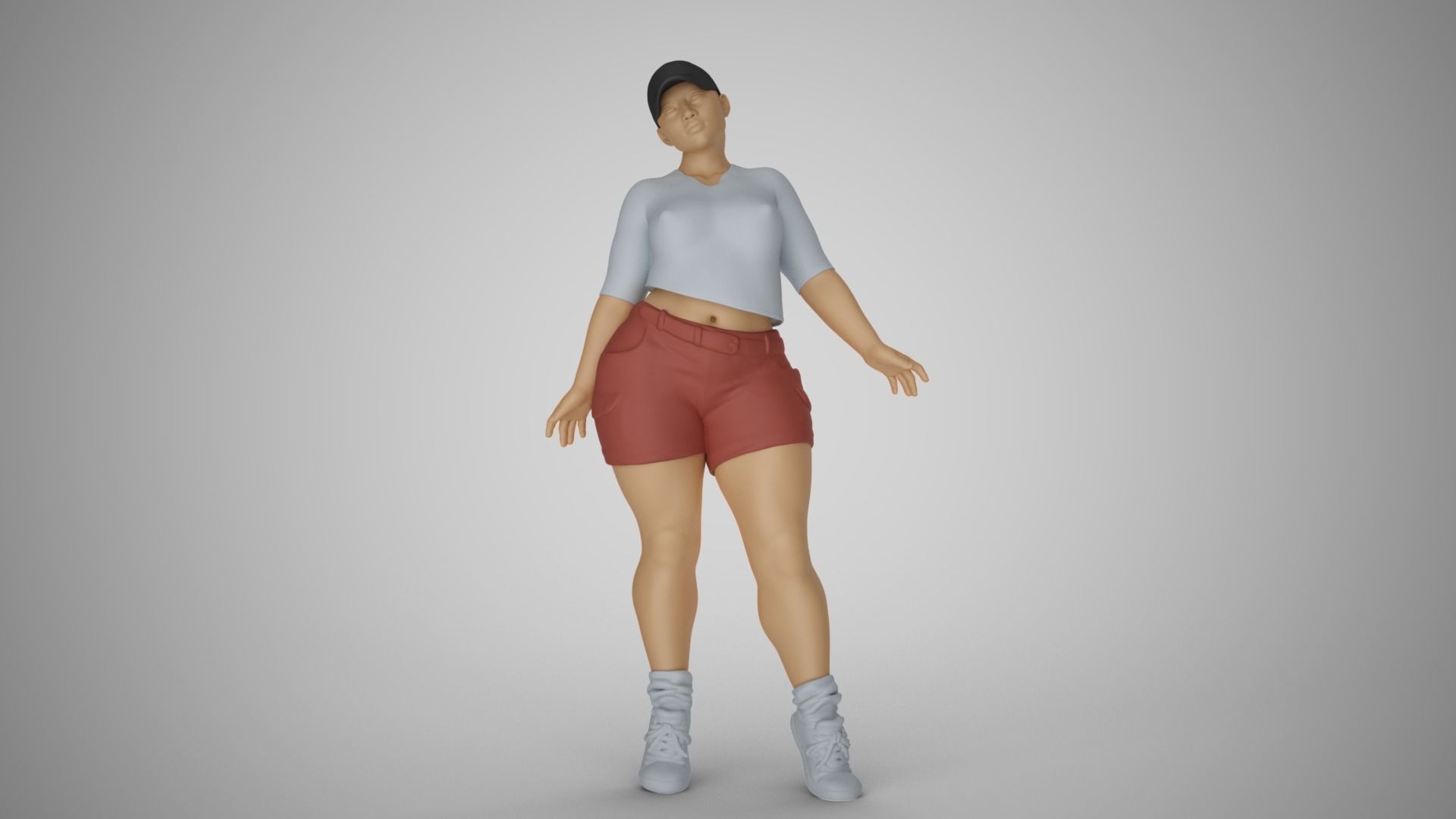 Street Girl 3D print model_10
