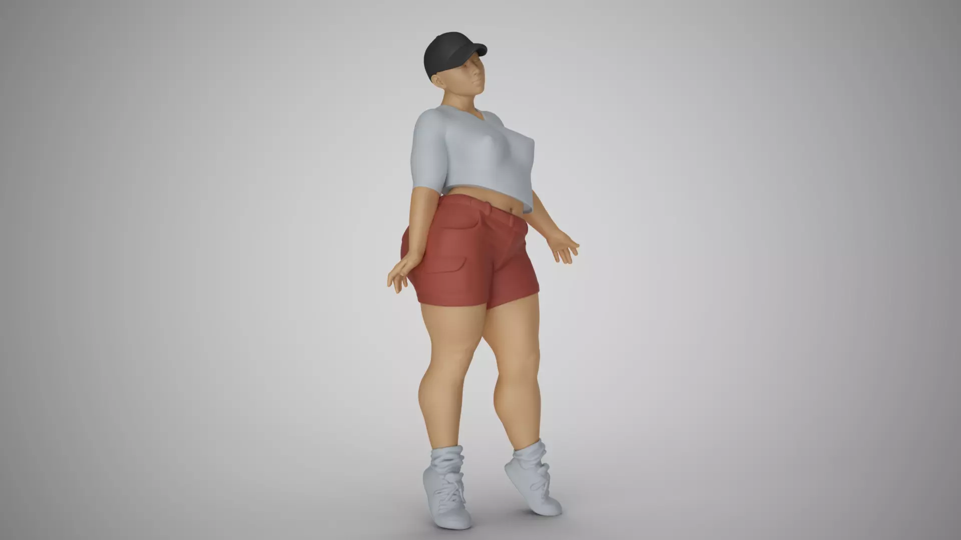 Street Girl 3D print model_0