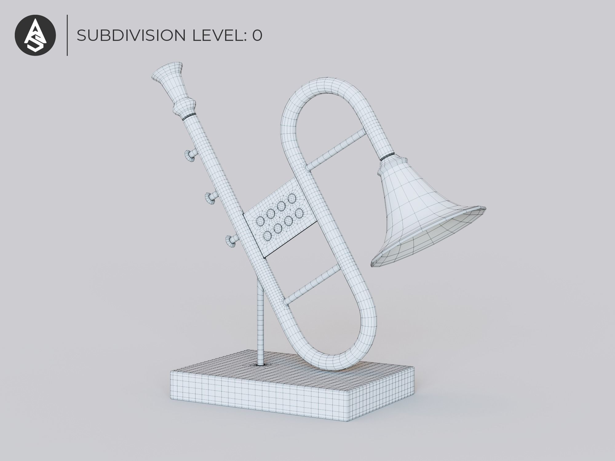 Decorative Musical Instrument 3D model_1