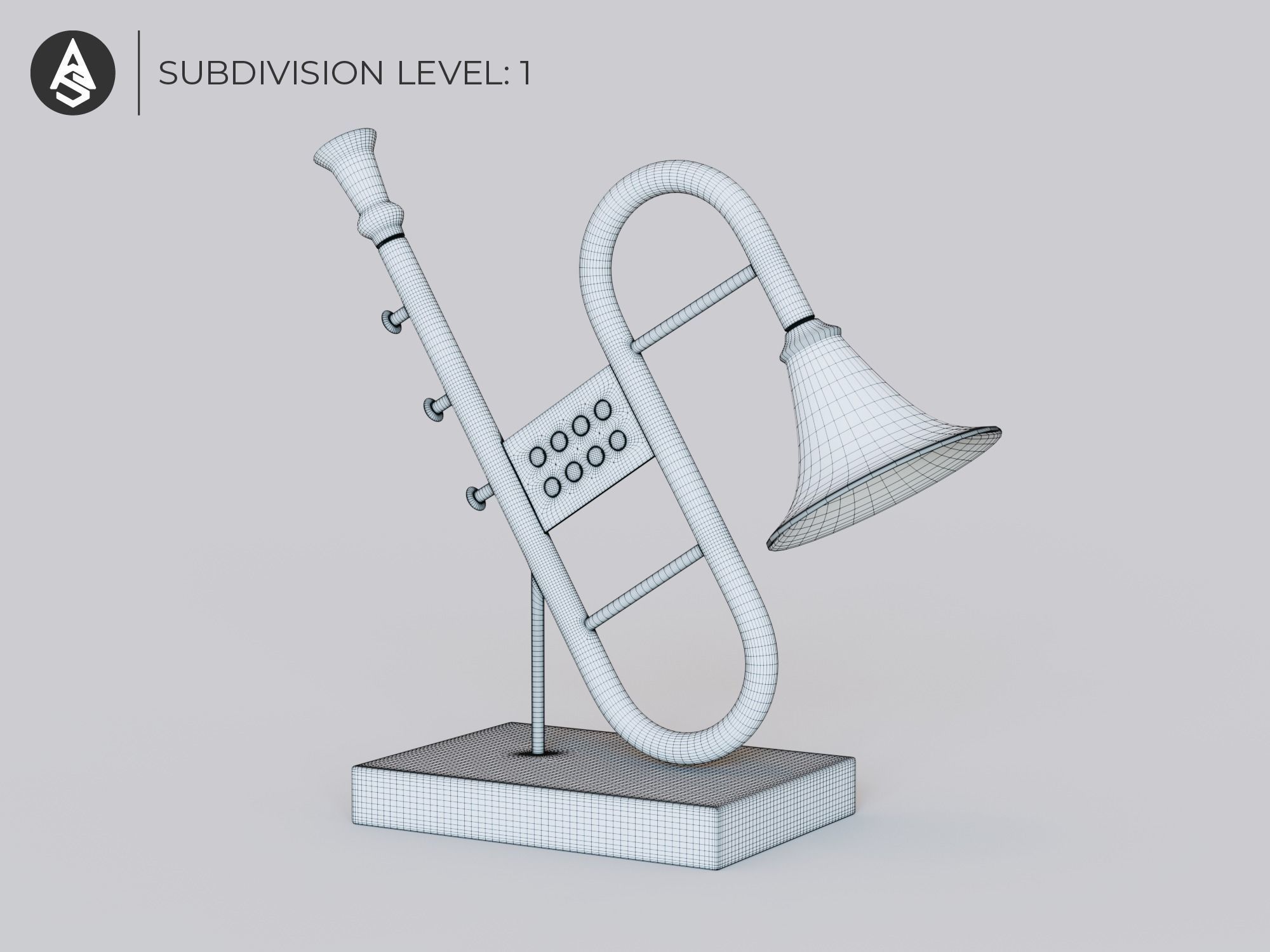 Decorative Musical Instrument 3D model_2