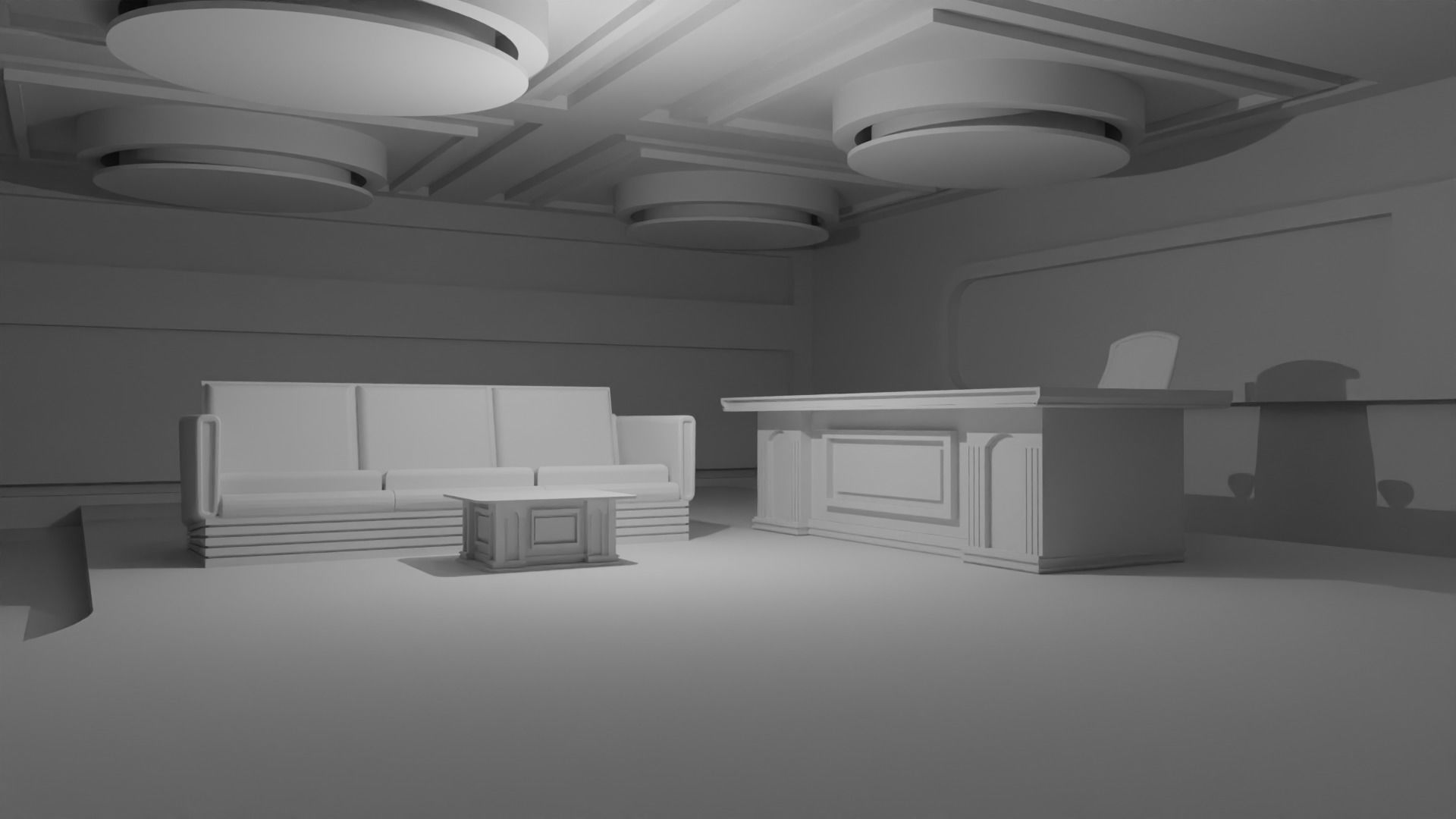 Talk Show Studio No Material 3D model_6