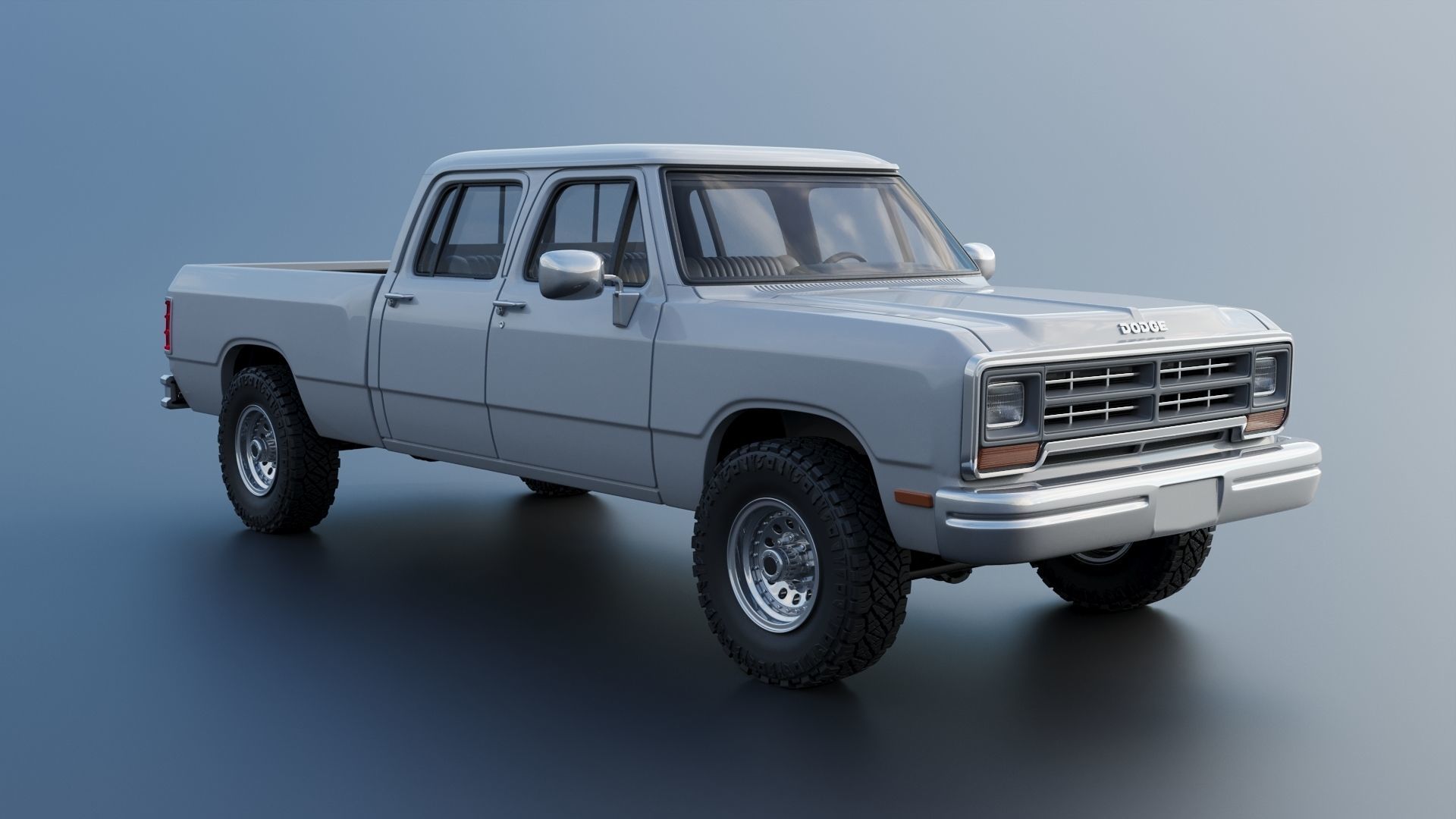 Dodge Ram W350 Crew Cab 1985  3D print model_9
