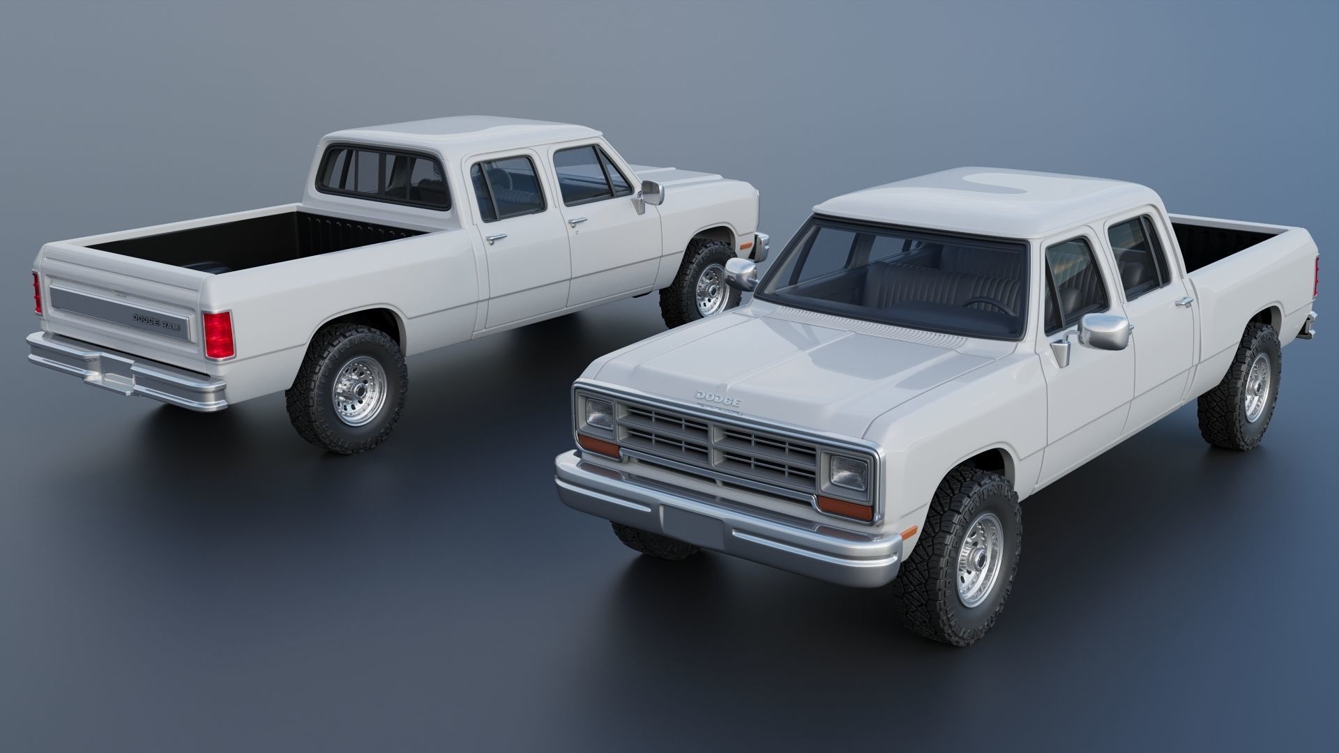 Dodge Ram W350 Crew Cab 1985  3D print model_1