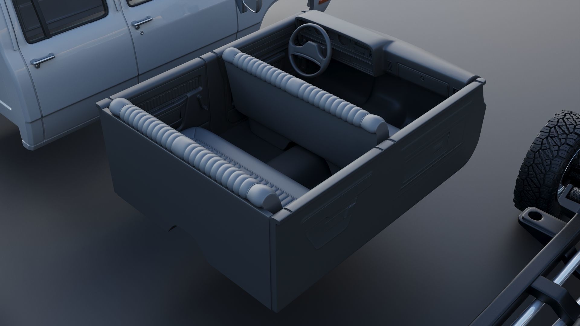 Dodge Ram W350 Crew Cab 1985  3D print model_28