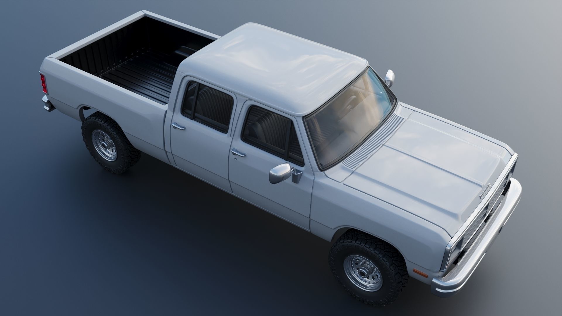 Dodge Ram W350 Crew Cab 1985  3D print model_11