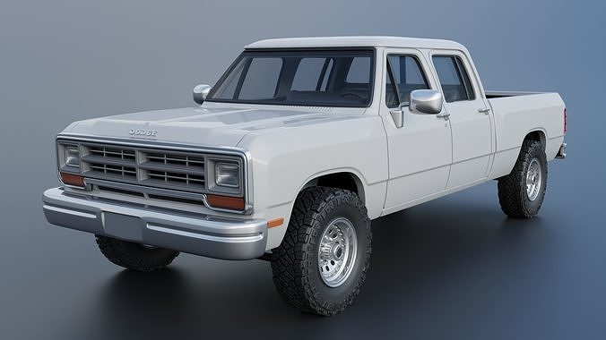 Dodge Ram W350 Crew Cab 1985  3D print model 3