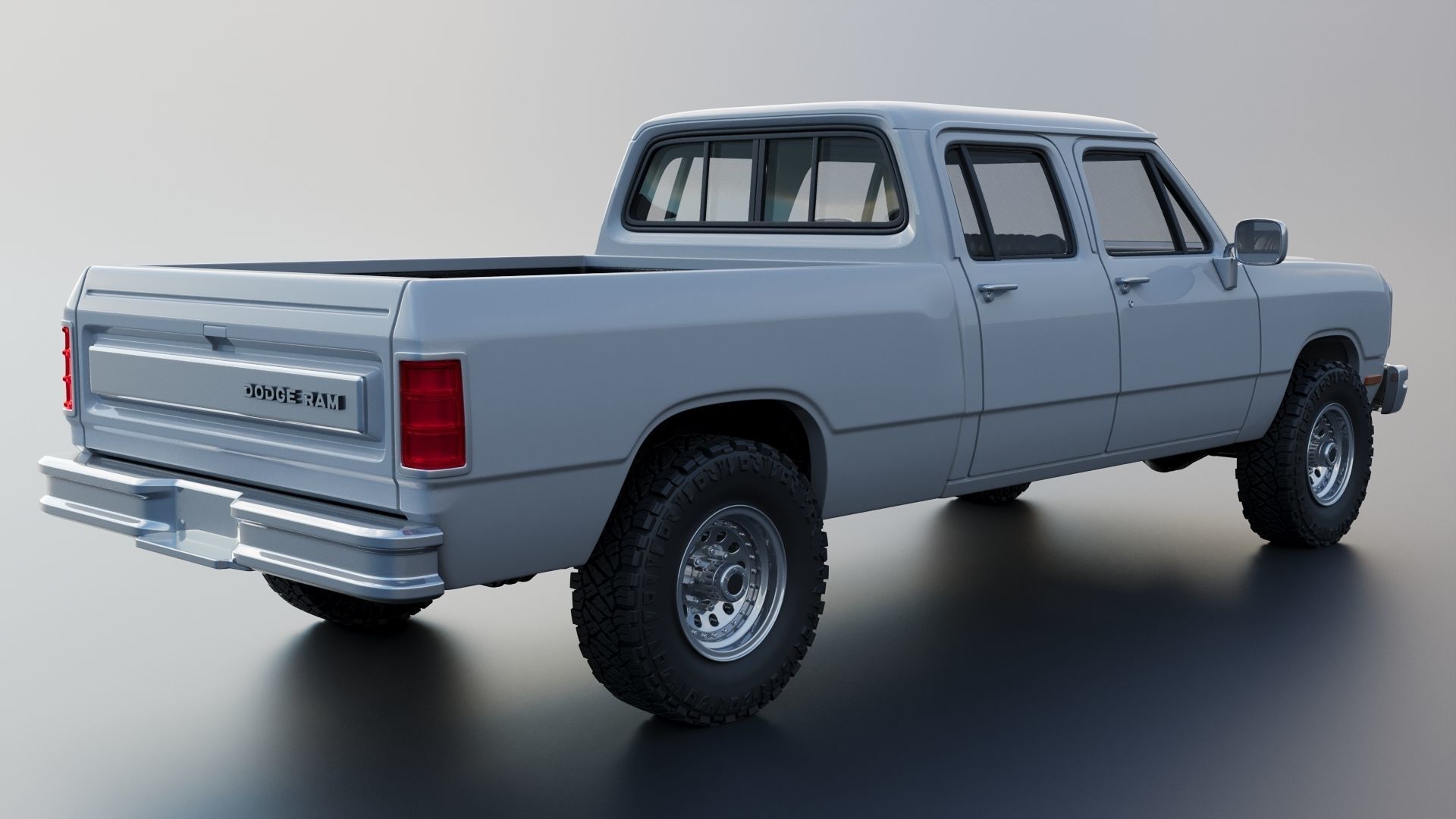 Dodge Ram W350 Crew Cab 1985  3D print model_6