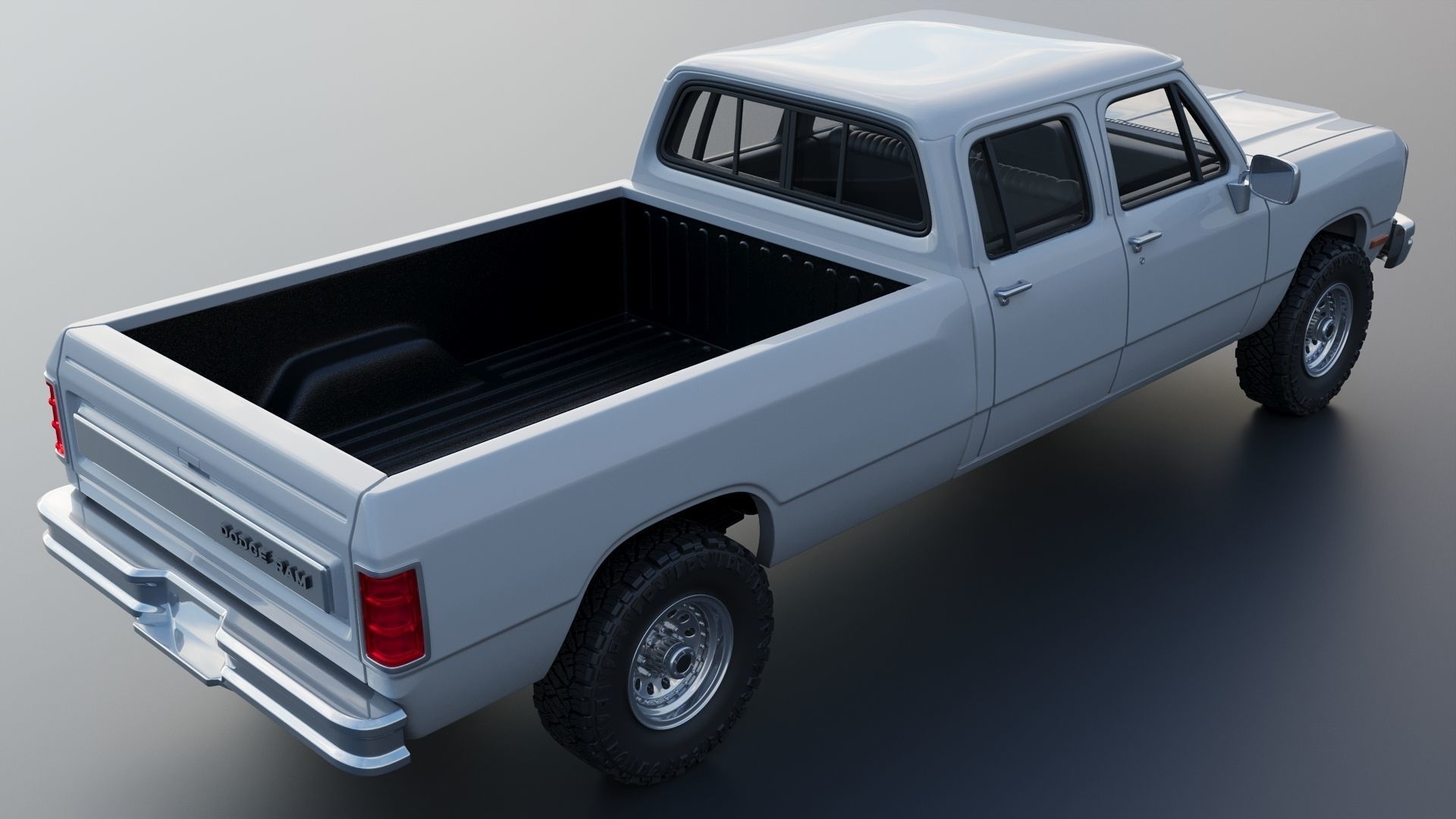 Dodge Ram W350 Crew Cab 1985  3D print model_19
