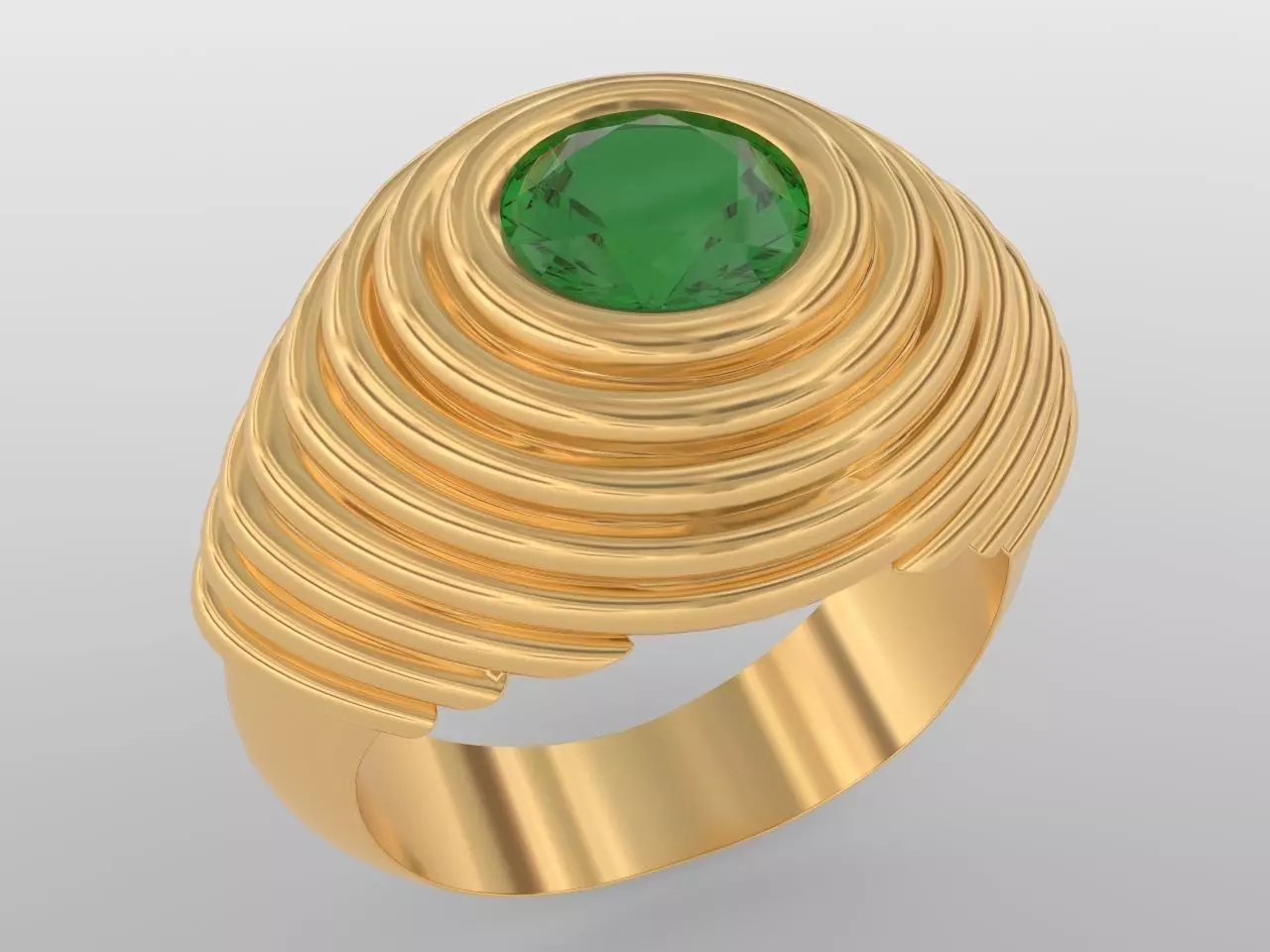 emerald ring size 7 3D print model