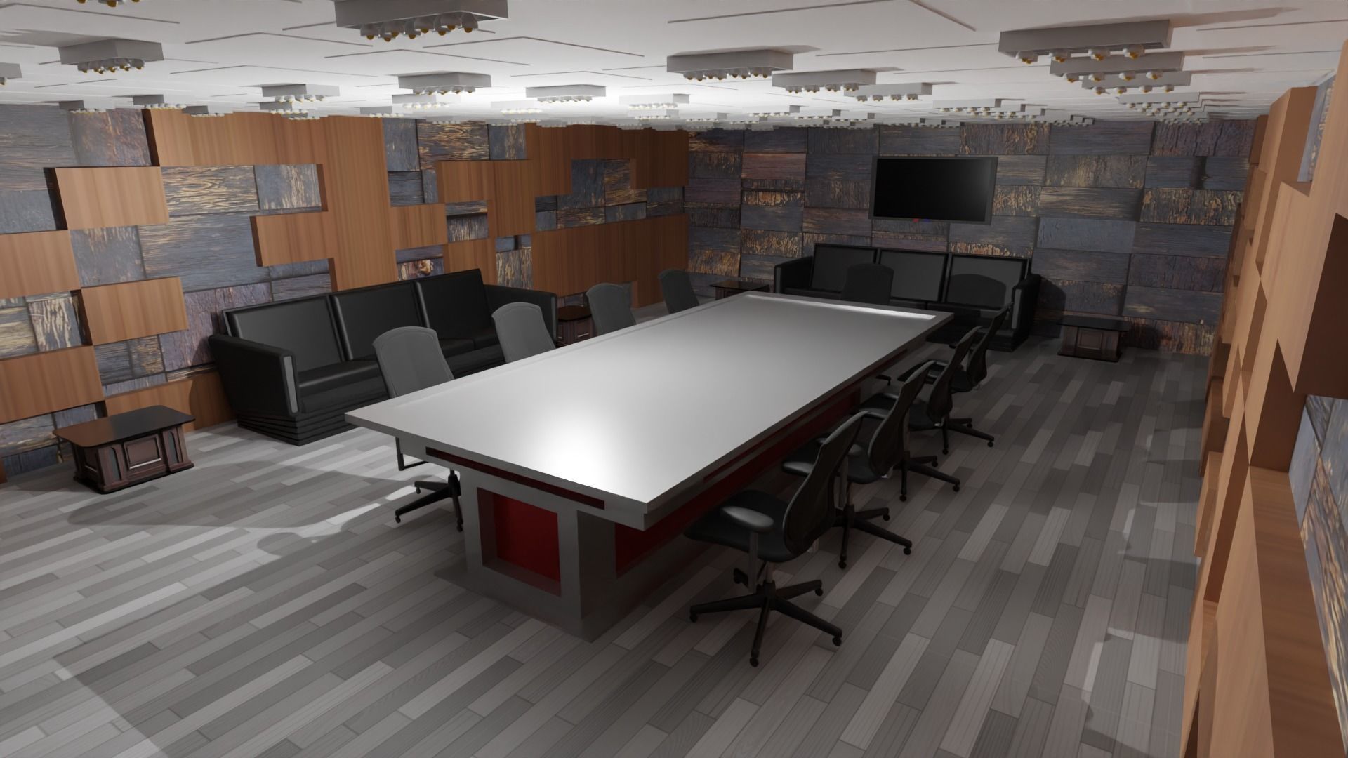 Conference Room  Low-poly 3D model_1