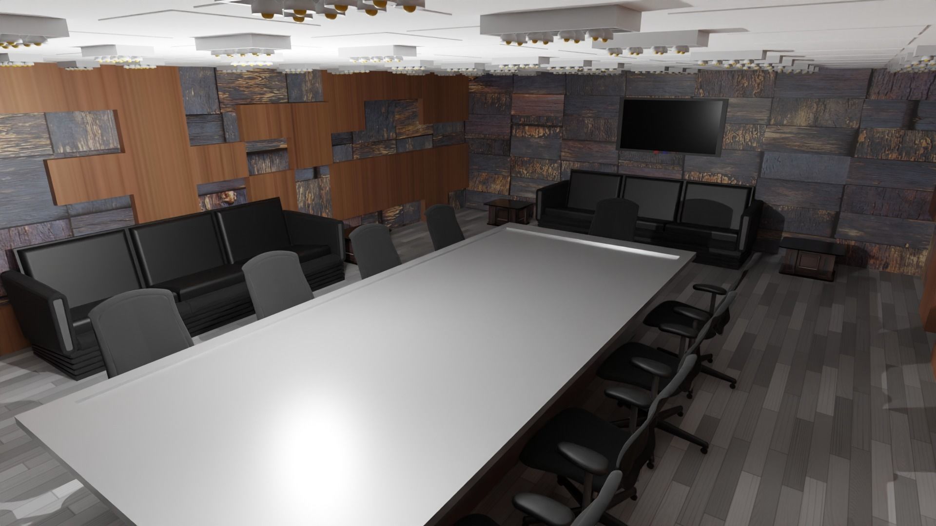 Conference Room  Low-poly 3D model_6