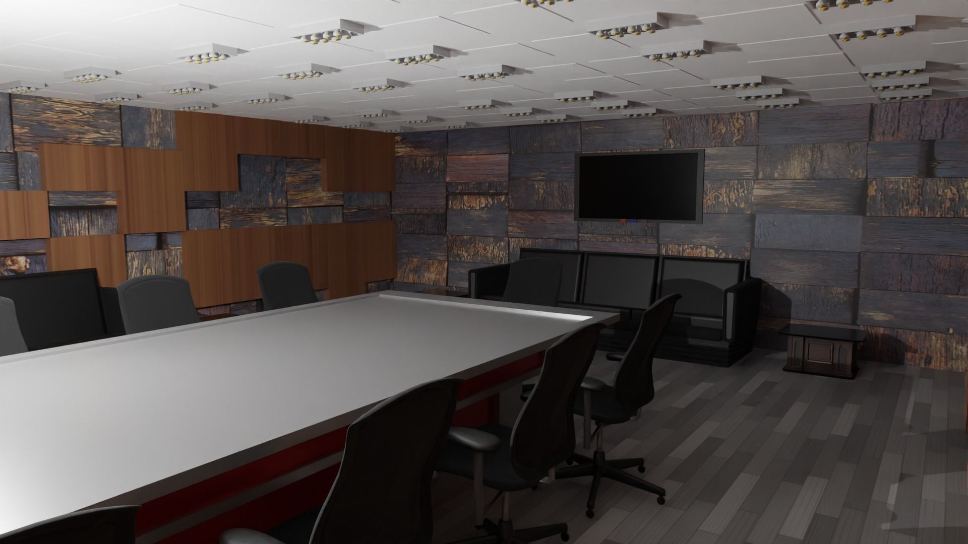 Conference Room  Low-poly 3D model_3
