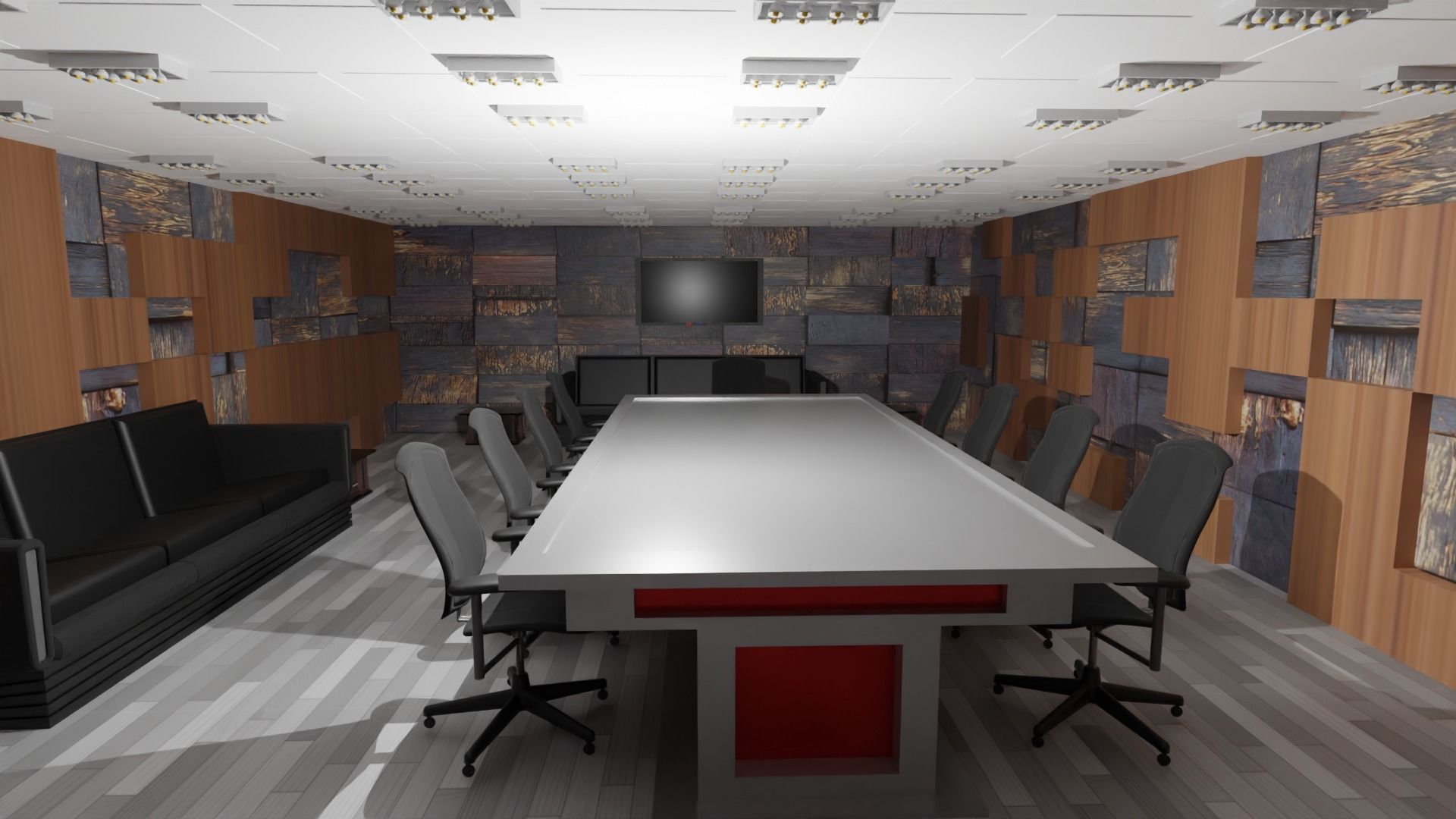 Conference Room  Low-poly 3D model_2