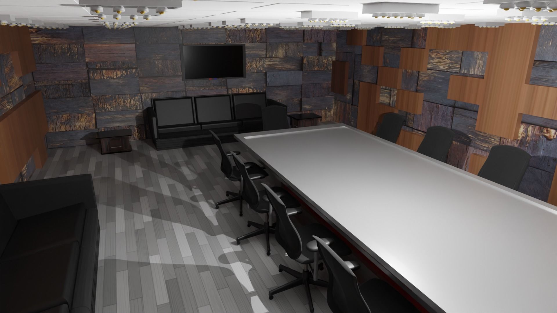 Conference Room  Low-poly 3D model_5