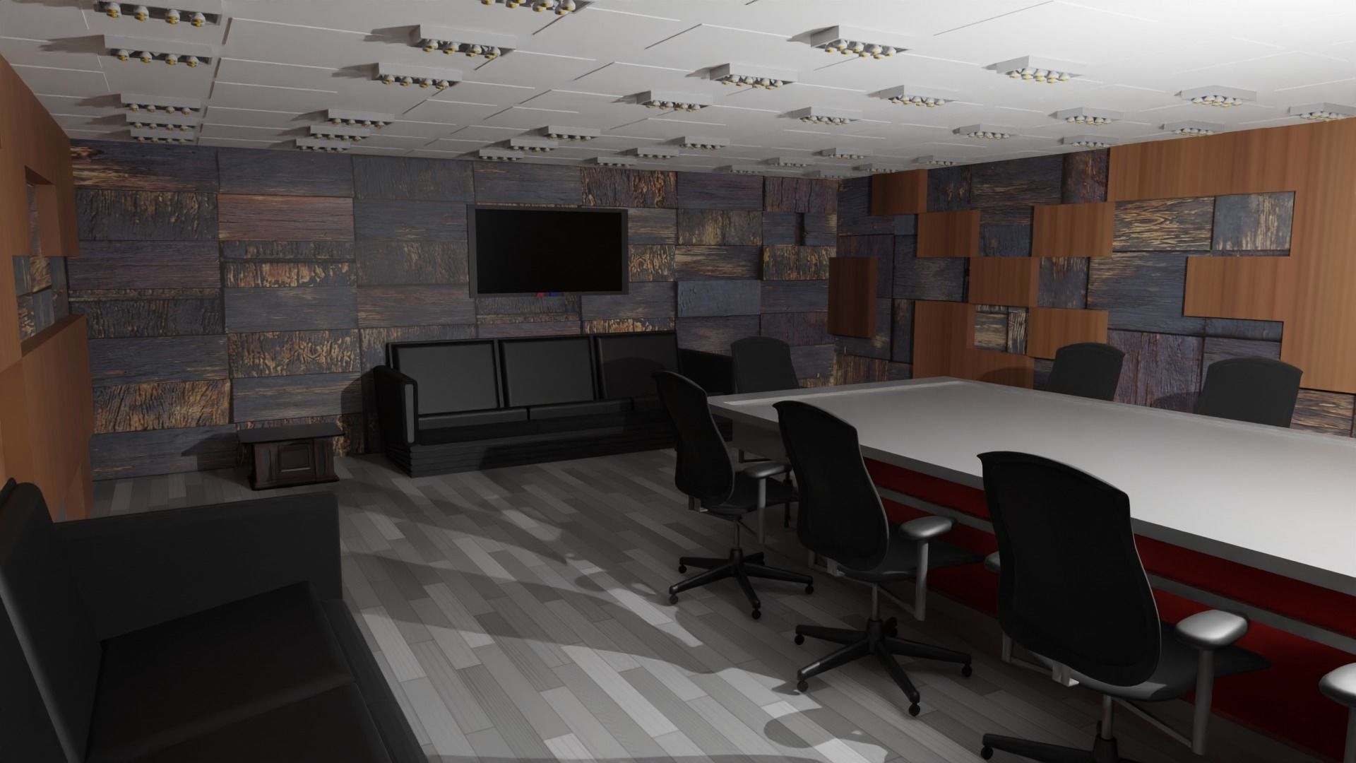 Conference Room  Low-poly 3D model_4