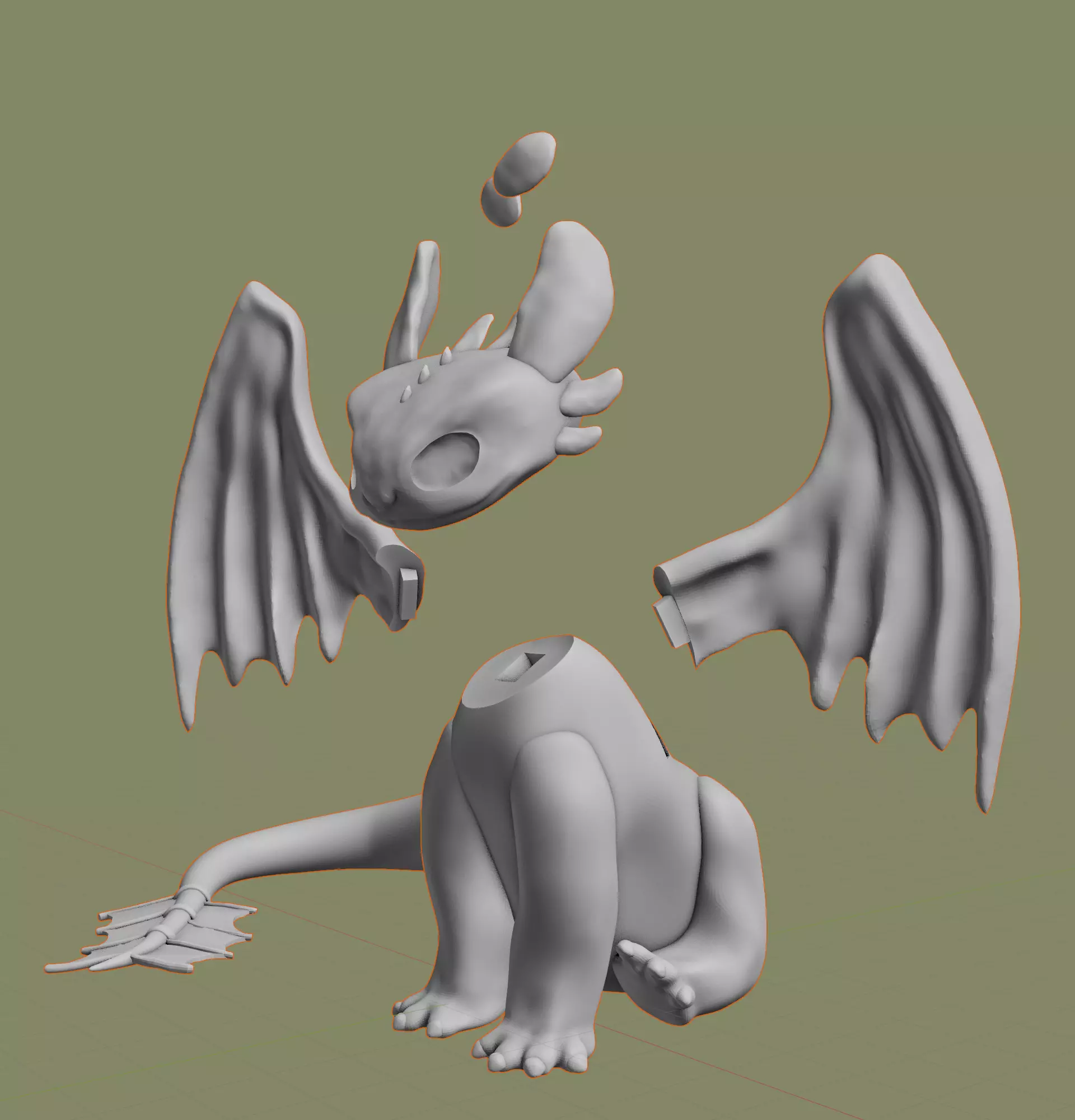 TOOTHLESS FOR 3D PRINTING - How to train your dragon 3D print model_5