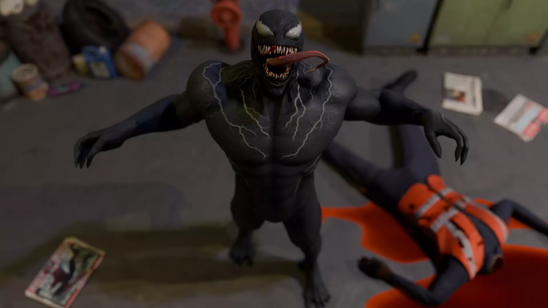 Eddie Brock and Venom 2 Pack Low-poly 3D model