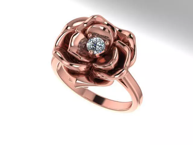 Flower Convertible  Ring Pendant 3D print model_0
