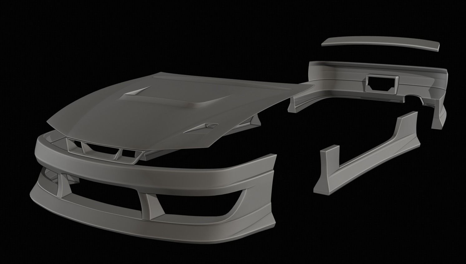 URAS Monkey Magic Type-2 S14 Kouki - GT7 Base 3D model_4