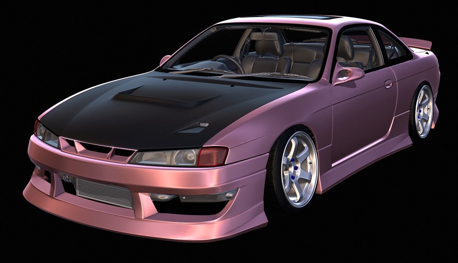 URAS Monkey Magic Type-2 S14 Kouki - GT7 Base 3D model_2