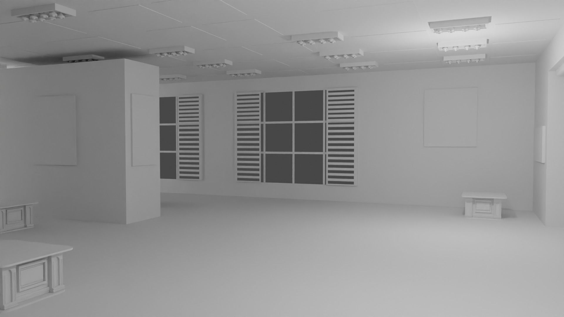 EXHIBITION HALL - No Material 3D model_4