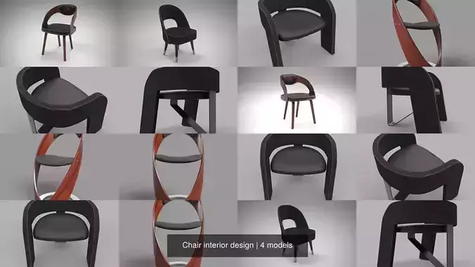 Chair interior design 3D Model Collection