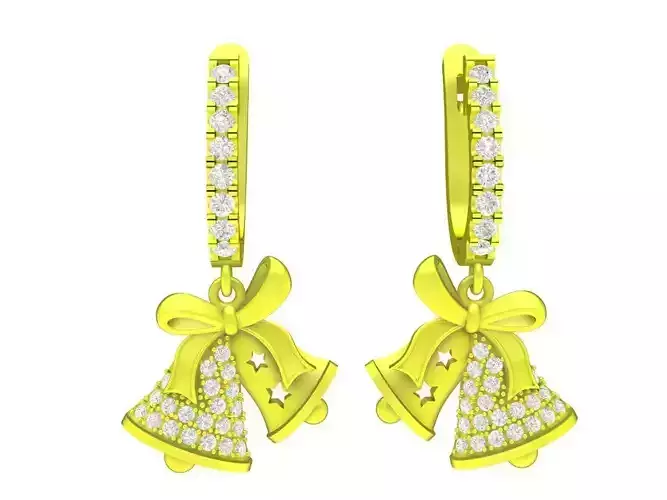 A7047 The Diamond Bell Earrings