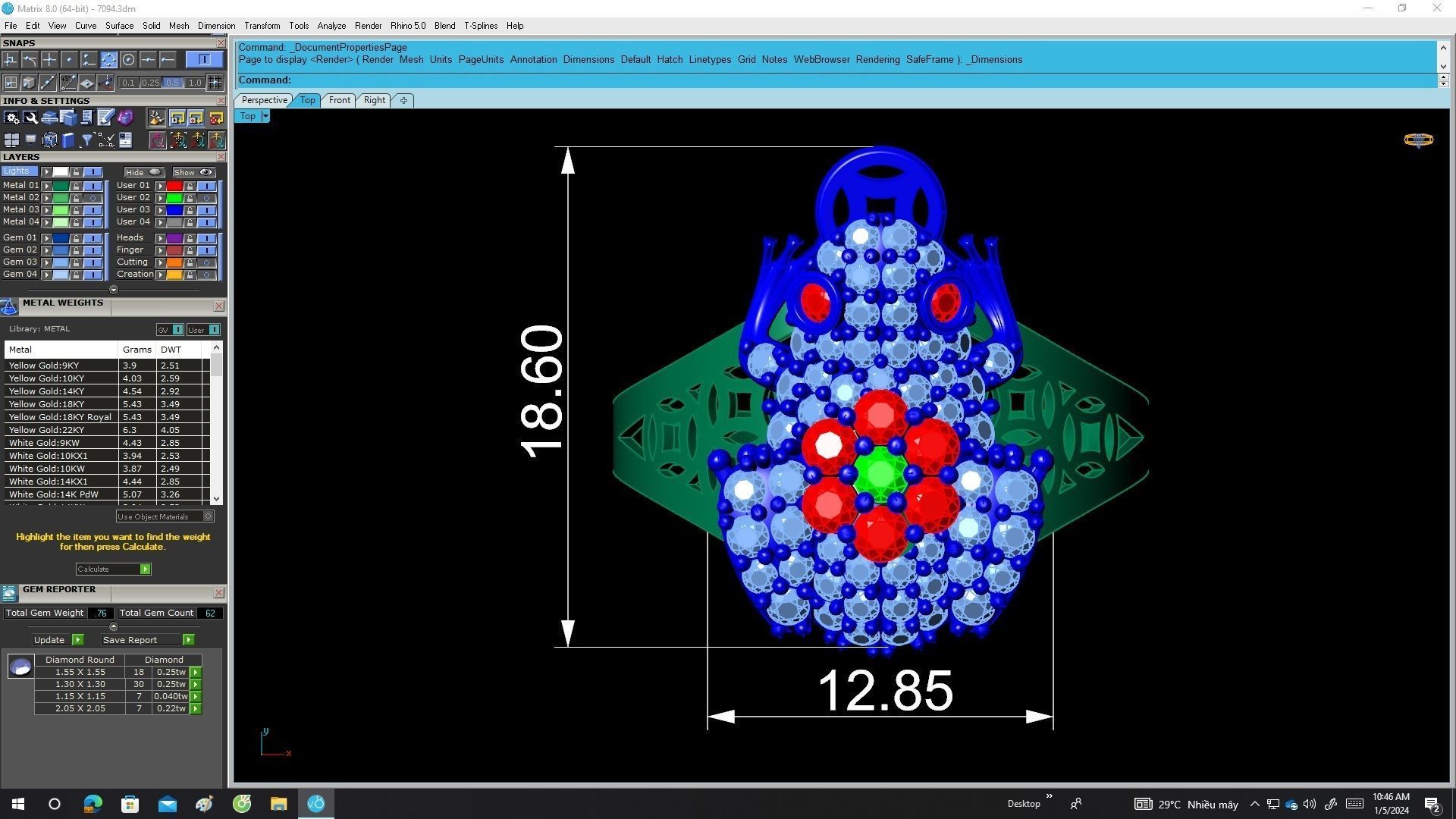 A7094 Vietnam Lucky Toad Women Ring 3D print model_5