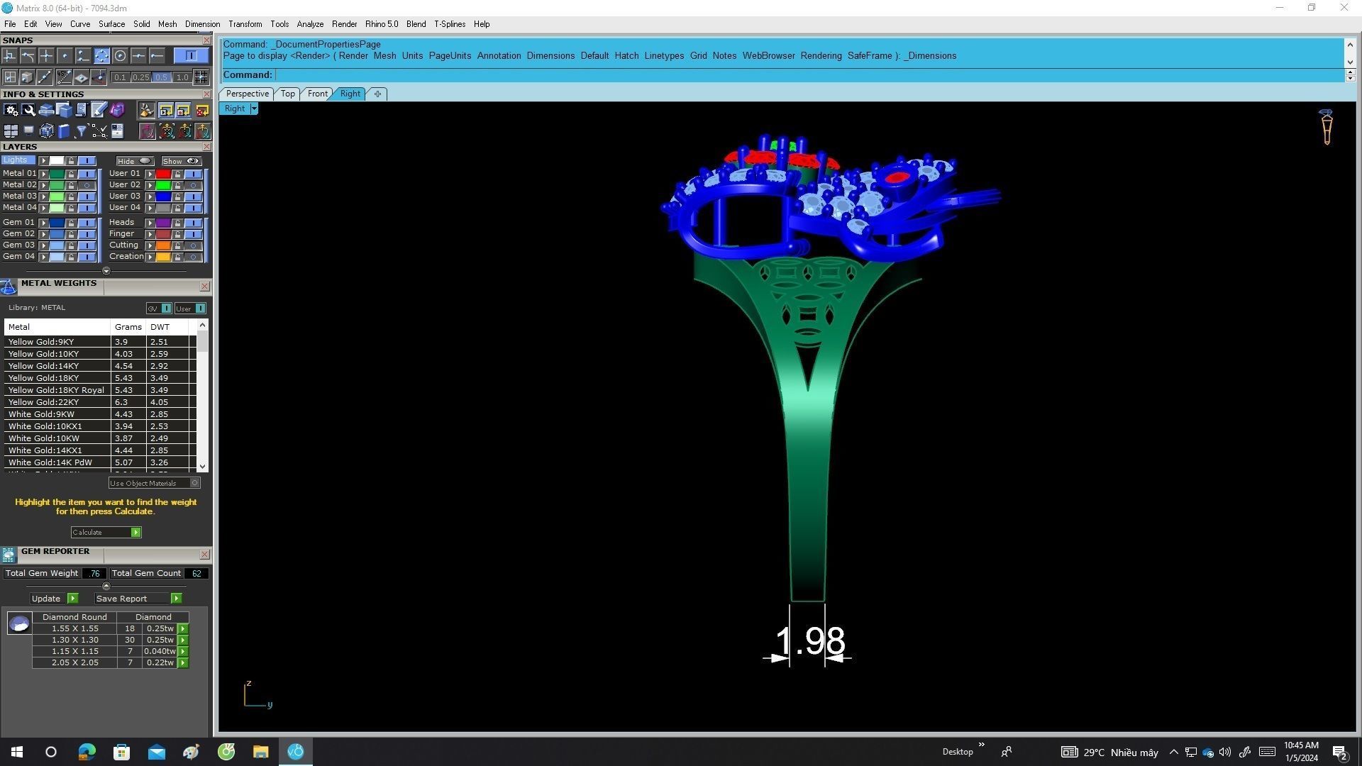 A7094 Vietnam Lucky Toad Women Ring 3D print model_8