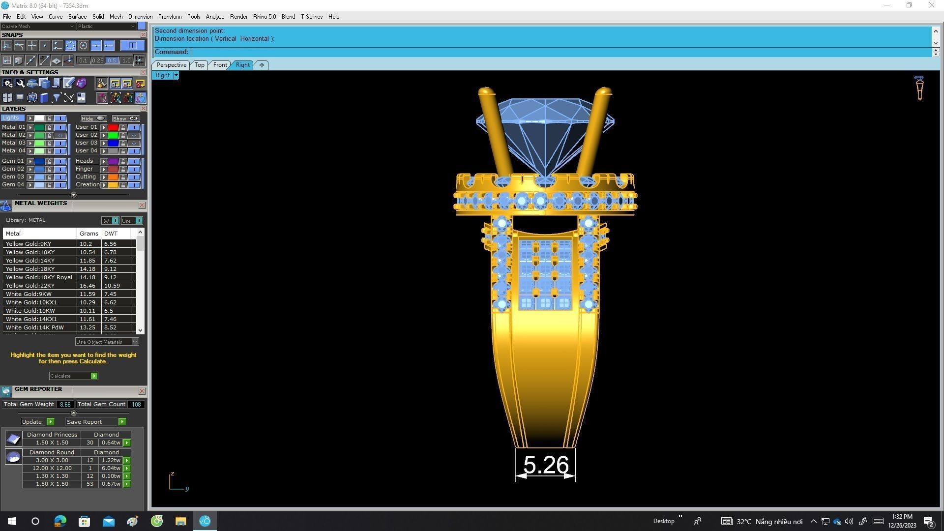 7354 korean style halo diamond women fashion ring 3D print model_7