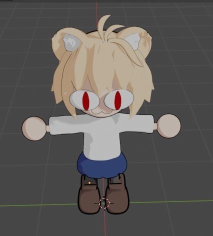 Neco arc T-Pose 3D model_5